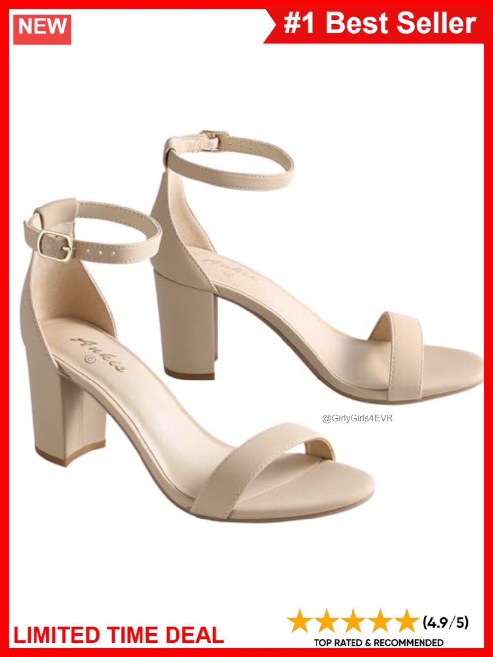 Chunky Heel Open Toe Ankle Strap Sandals Block Heel Nubuck